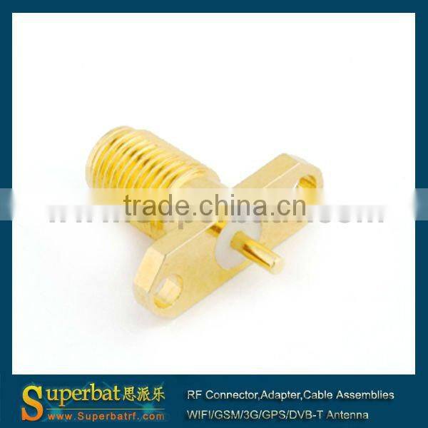 SMA 2 hole panel mount jack with solder Post terminal Medium sma male to sma female pigtail cable