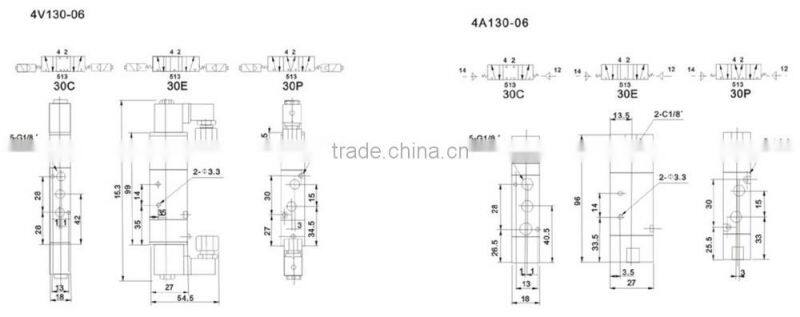 4V100 Series Solenoid Valve 4V120-06