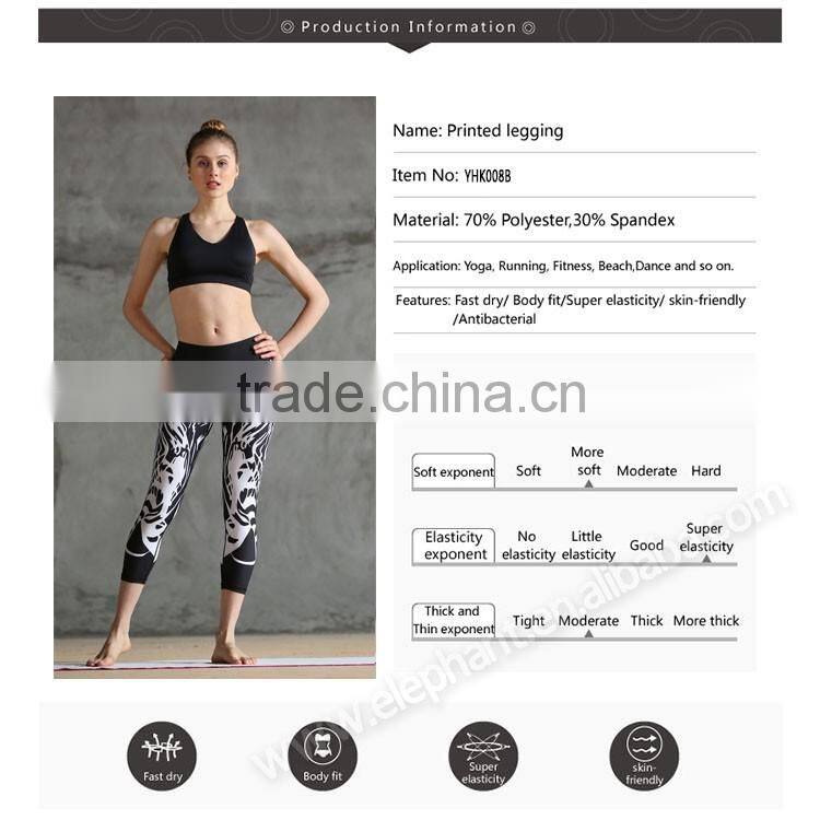 Popular soft and thin high class 70% Polyester 30% spandex yoga pants