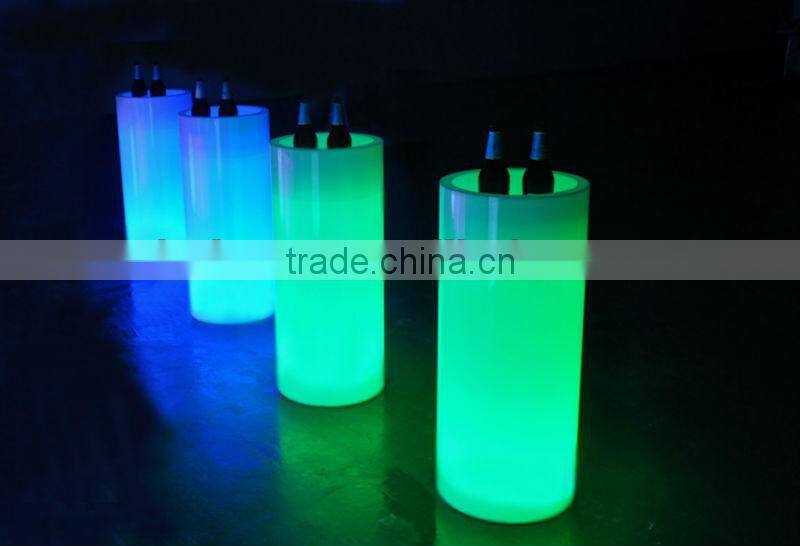 shanghai party use pub acrylic LED plastic floral ice bucket cooler outdoors