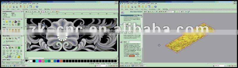 Advertising cnc cutting machine with rotary axis ZK-6090