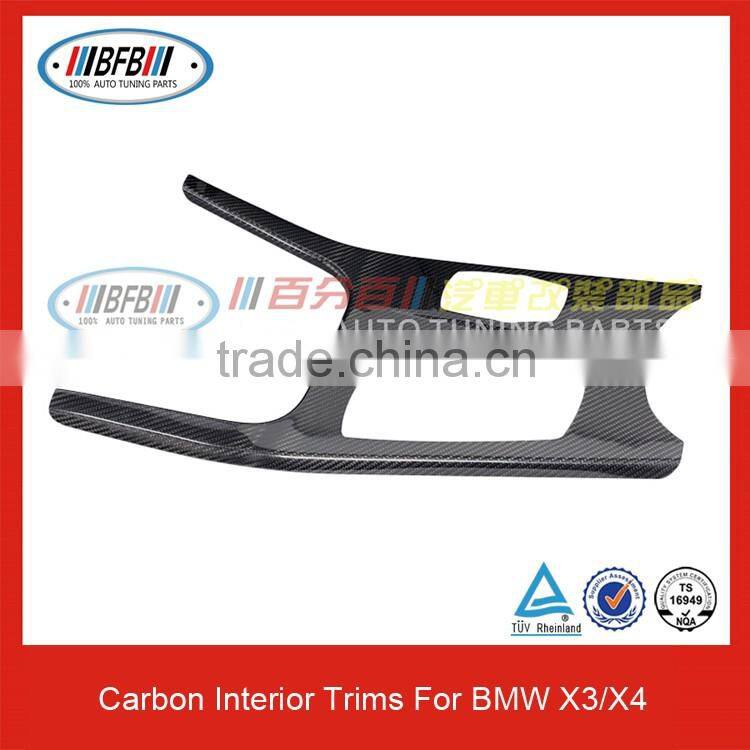 For BMW X Series cabon fiber interior trims X3 X4 Interior Dash Kit