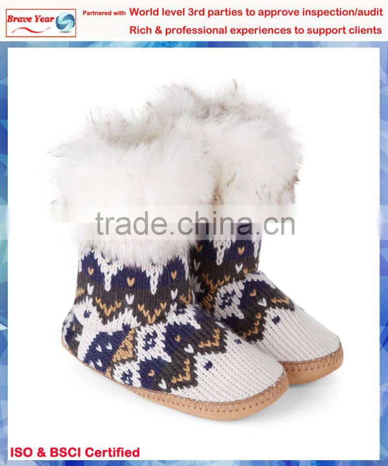 Gem detail knitted fancy winter boots,boots women 2014,snow woman boot