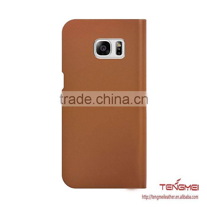 genuine leather wallet for samsung galaxy s7 edge case with two card slot for galaxy s7 edge case