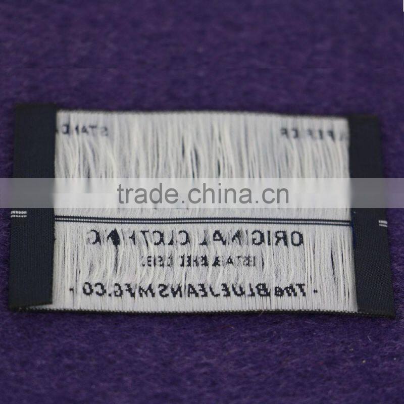 High Grade Custom Woven Labels For Clothing Center Folded Woven Tags