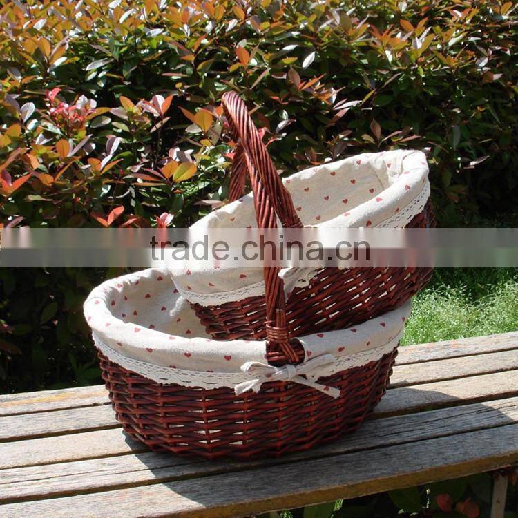 Stylish storage solution with removable lining wicker basket