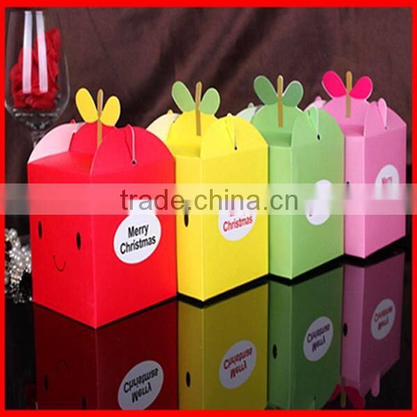 Elaborate Bright Colorful Square Paper Packaging Smile Face Gift Box
