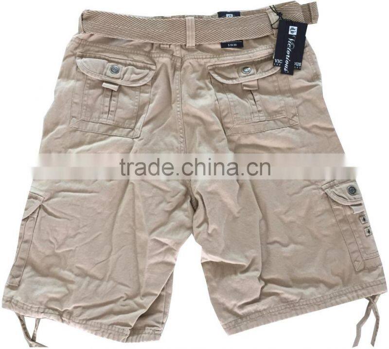 Apparel Stocks Mens Cargo Shorts with Belt