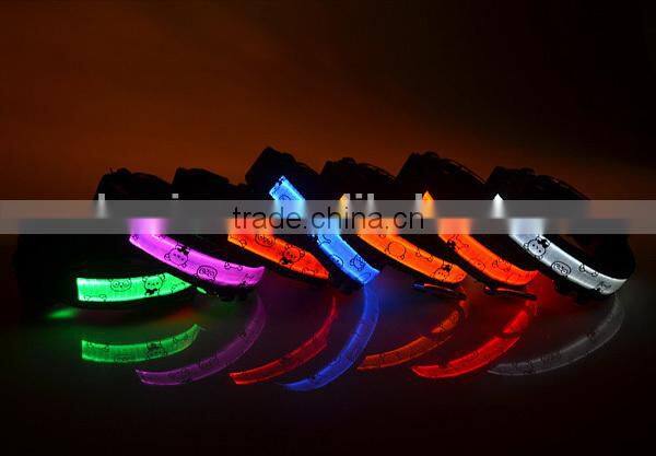 dog products led nylon dog collar, dog collar leather