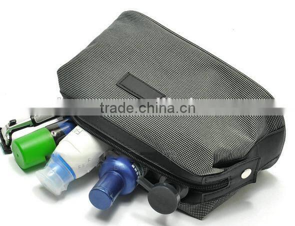 Elegant Small plaid Toiletry Bag Travel Organizer Cosmetic Bag for men women