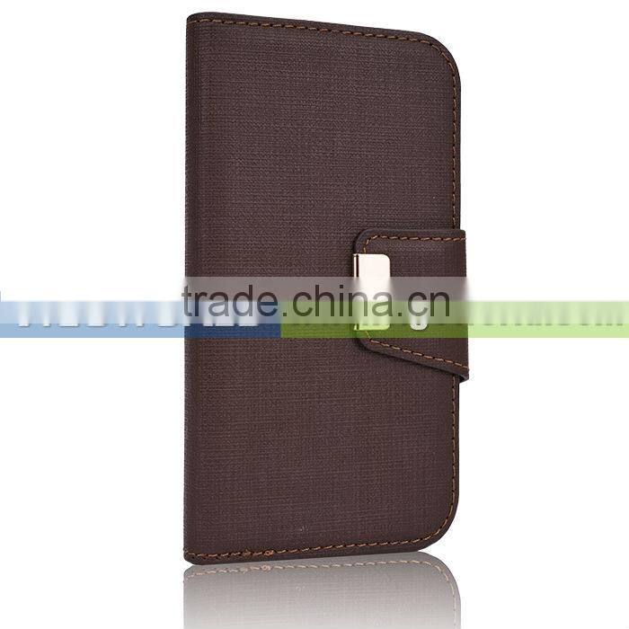 New arrival folio pu leather case for samsung galaxy s4 i9500 with detachable magnetic back cover
