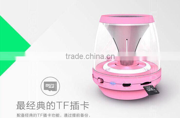 Mini Portable Mental Purple Bluetooth Speaker WITH LED Light AND and FM radio