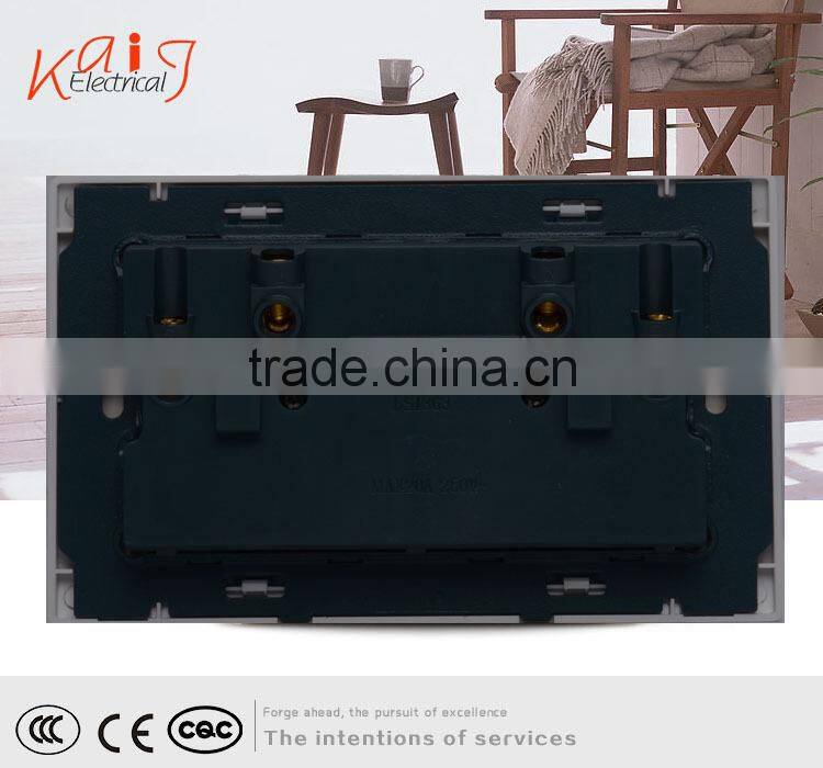 UK 20A multi-function Double pole switched socket with light