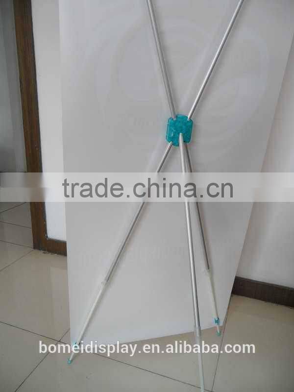 Portable adjustable x banner stand, 60*160cm ABS&aluminum X banner stand