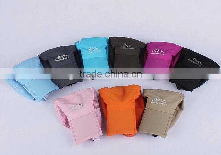 100% polyester Dry Fit embroidery foldable sun hats
