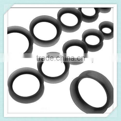 Solid Pink silicone ear tunnel plug piercing jewelry ( Pink, purple)