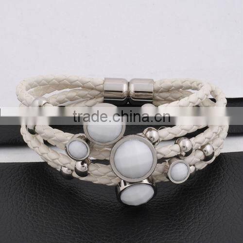 Stainless Steel Leather Bracelet Clasp(FB20030)