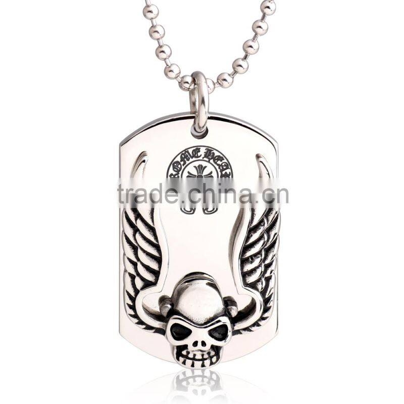 Fashion Stock Stainless Steel Skull Cross Pendant FP50043