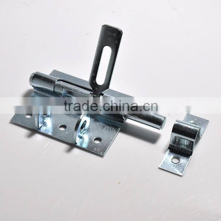 gate latch hardware for exterior door with safe environment