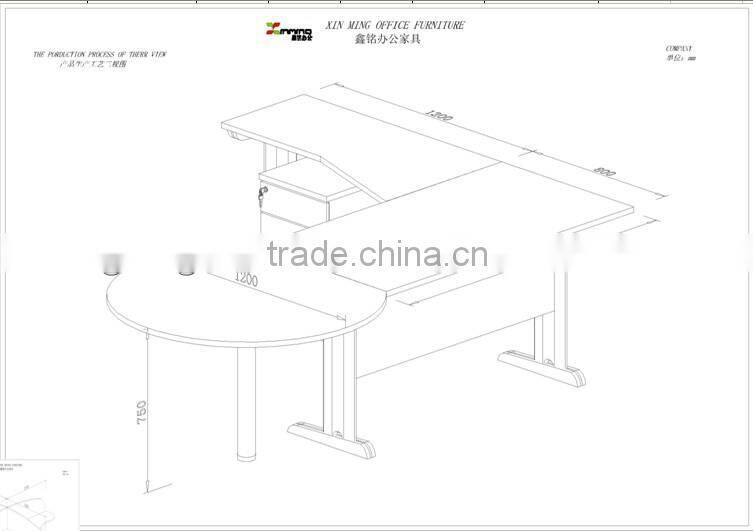 luxury wooden office executive desk furniture for boss B-53