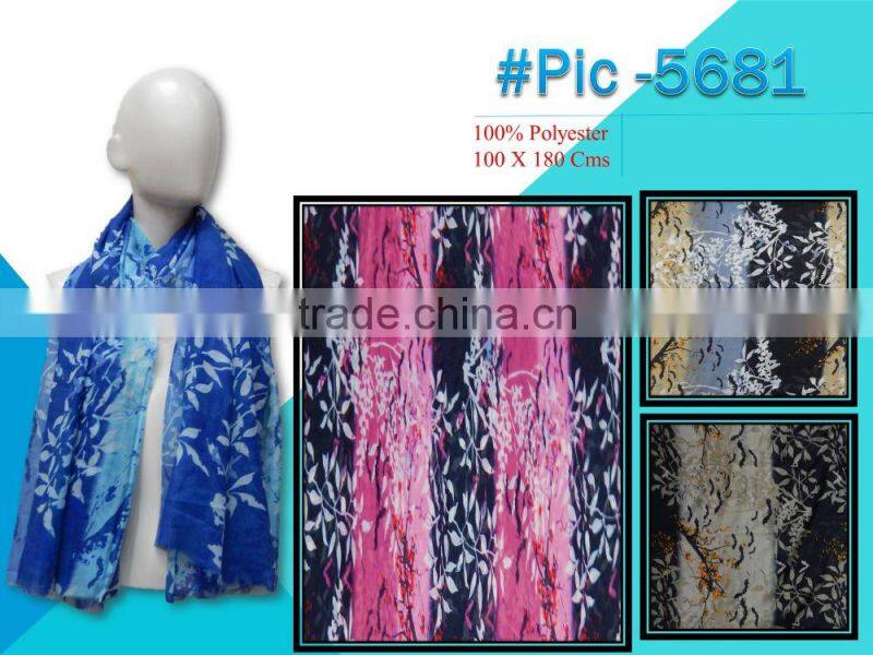 Fancy polyester prints scarf 2016-2017