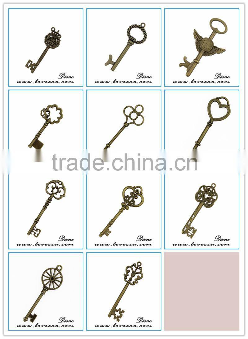Hot sale 8*8mm bronze pendant charms, alloy charms