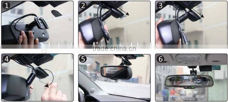 4.3 inch car rearview mirror auto-dimming monitor rear mirror with camera parking sensor