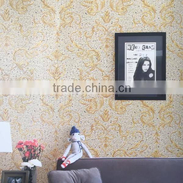 2015 new design deep embossed wallpaper cheap price