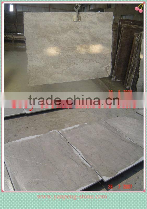 Grey cream marble tile and slab