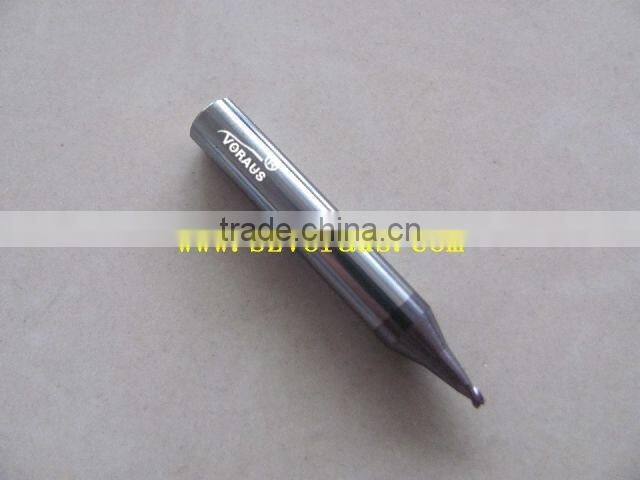 Carbide end milling cutters for vertical machines D-6mm d-1.6mm L-40mm Teeth-2