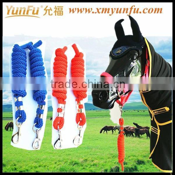 Stripe Nylon Horse Halter with Brass Hardware and Horse Lead Rope