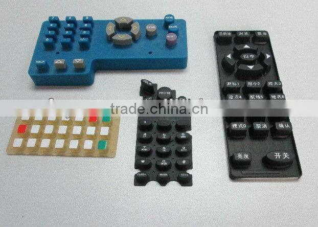 India silicone keypads with conductive carbon pills spray laser back-lighted button silicone silicone silkscreen buttons