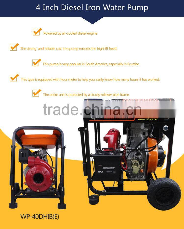 4 inch portable cast Iron Water Pump