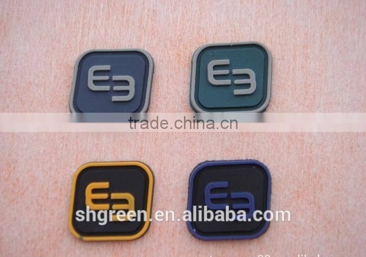 Handmade deer logo silicone rubber label tag