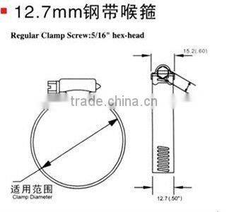 Galvanized Steel American Hose Pipe Clamp