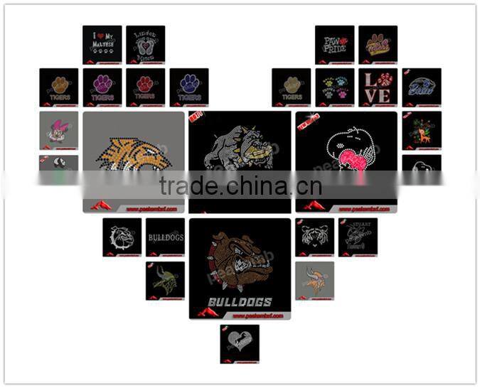 Beautiful Bulldogs Rhinestone Template Designes