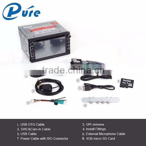 High quality 6.2 inch Touch Screen Double Din Car Stereo with DVD Bluetooth Radio USB SD AUX 2 Din Multimedia System with GPS