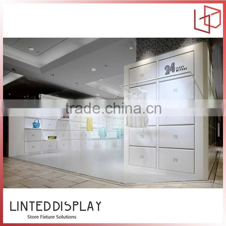 Glass store bags display showcase kiosk design for big brand bags shop furniture
