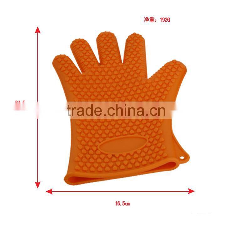 Kitchen Cooking Gloves Microwave Oven Non-slip Mitt Heat Resistant Silicone Glove Cooking Baking BBQ Oven Pot Holder Mitt