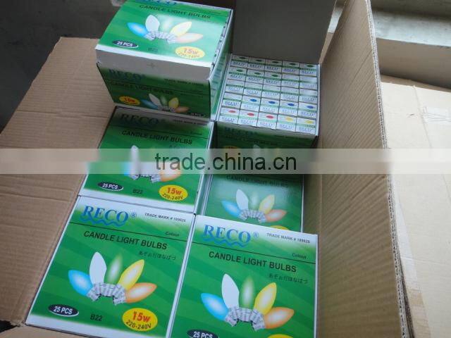 Candle Color Bulb/C35 Color bulb/Color Light Bulb 15W