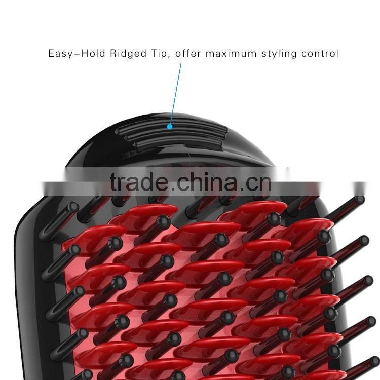 Ceramic automatic hair straightening brush