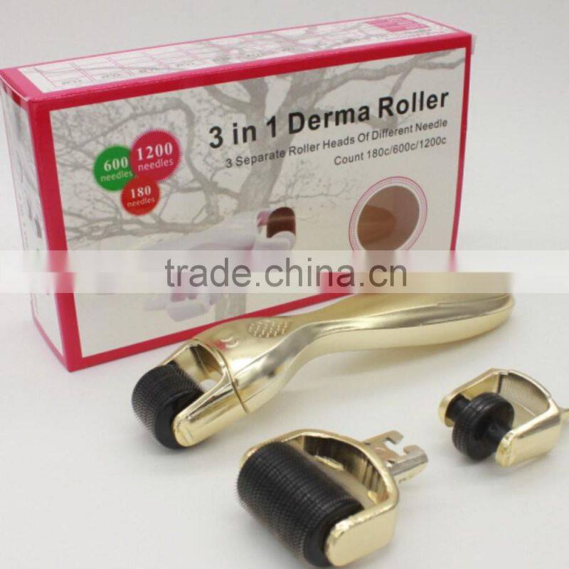 Needles replacable 3 in 1 titanium derma roller