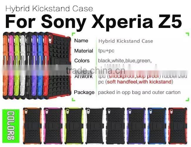 For SONY XPERIA Z5 DU Z5 E6603 E6633 Armor CASE Heavy Duty Hybrid Rugged TPU Impact Kickstand Hard ShockProof CASE OUT DOOR CASE