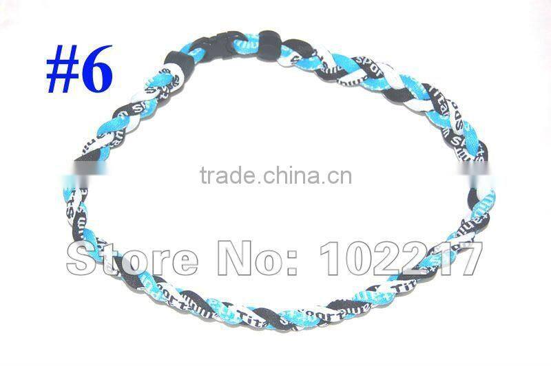 TITANIUM BASEBALL TORNADO ROPE SPORTS NECKLACE