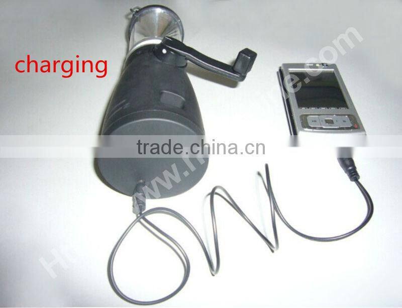 4 led hand crank led camping emergency light