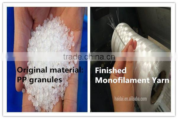Single-screw Screw Design PP PE PET Monofilament Extruder Machinery / Rope Roping Production Line