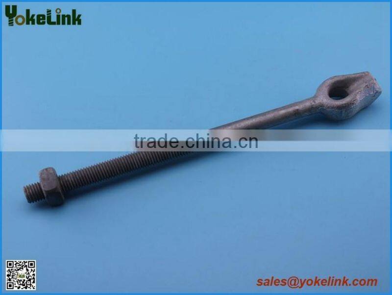 Angle thm- eye bolt for power line fitting
