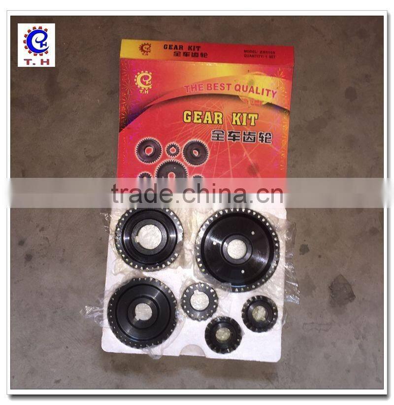 Black gear set with different models IS09001