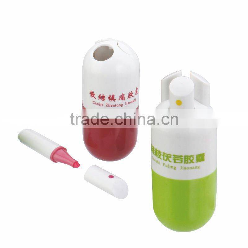 3 in 1 plastic good useful quran read pen drive highlighter set/2015 New Product Factory oval shape highlighter