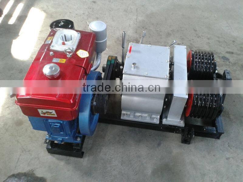 5 Ton Double Drum Diesel Towing Winch Wire Rope Winch